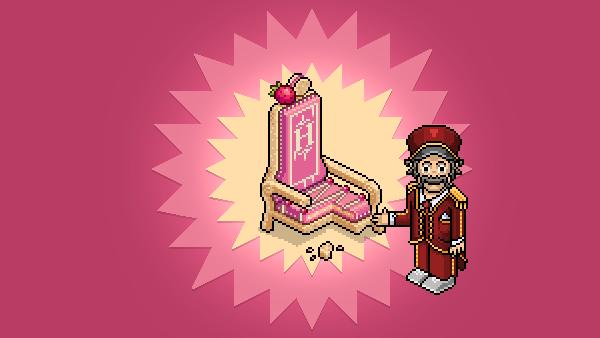 we're giving one of these delicious Cake Thrones for FREE, exclusively to Habbos who created their account on this day in 2001!

if you created your account on that date, check your inventory tomorrow 👀
