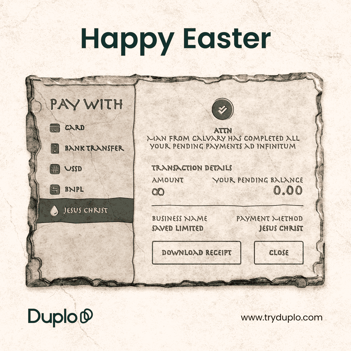 Happy Easter! May the joy of this Easter replenish you and your loved ones today and forever more.