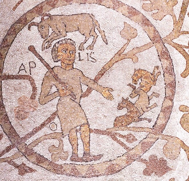 Benvenuto #aprile!
Dall'etimologia incerta, sarebbe il mese dedicato a Venere, il cui nome, dal greco Aphròs, è mediato dall' etrusco *Apru, poi passato nel latino arcaico.
Con un salto temporale, arriviamo alla raffigurazione medievale nel mosaico  di Pantaleone ad Otranto.