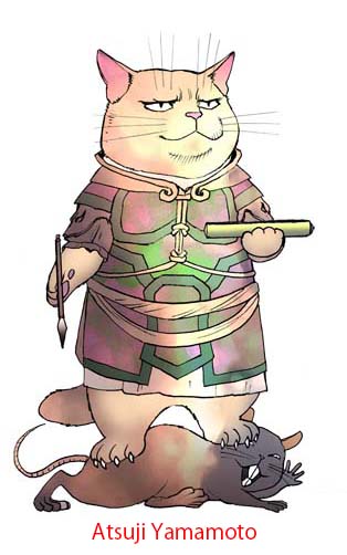 「再掲『四天猫』(2017年) 」|山本貴嗣のイラスト