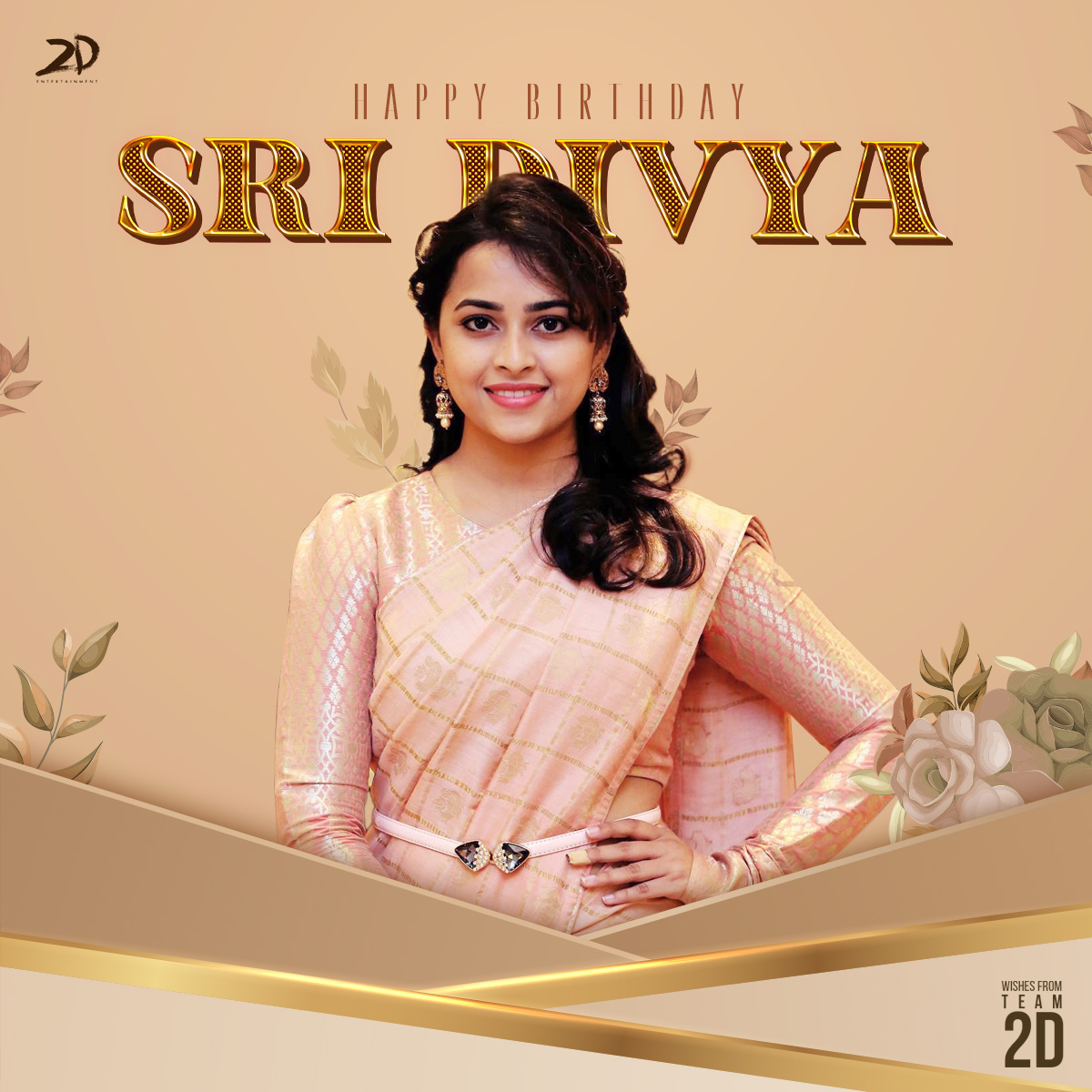 Wishing the lovely and gorgeous @SDsridivya a day filled with laughter, love, and all the happiness in the world💞 #HBDSriDivya