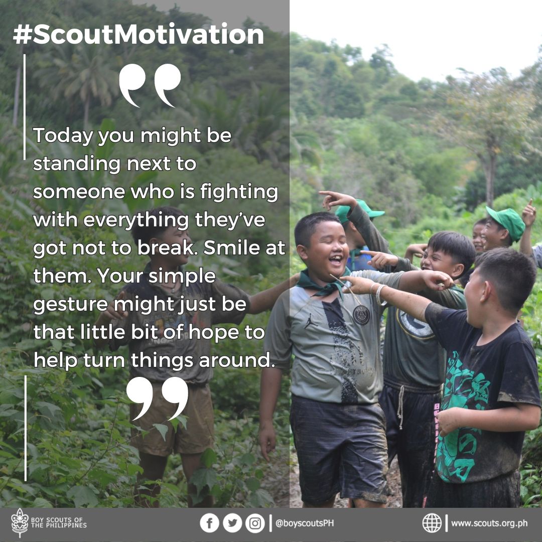 Boy Scouts of the Philippines (@boyscoutsph) on Twitter photo Good morning, Scouts! Have a great week. Stay safe!
#Scouts #ScoutsPH #ScoutingMotivation ⚜ Good morning, Scouts! Have a great week. Stay safe!
#Scouts #ScoutsPH #ScoutingMotivation ⚜