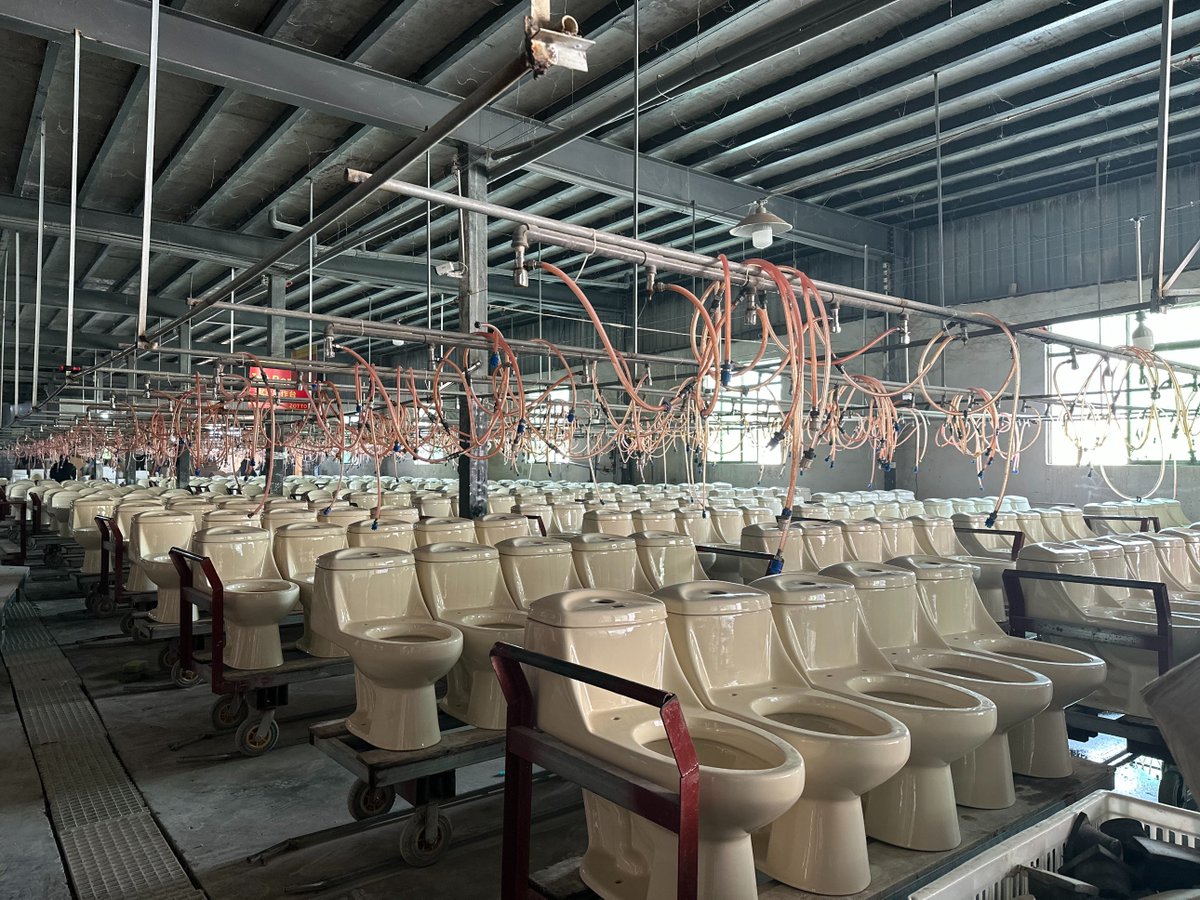 Eeady for water testing! Ivory color ceramic toilets, South America Standard, Siphonic S-trap 300MM roughing-in!💯