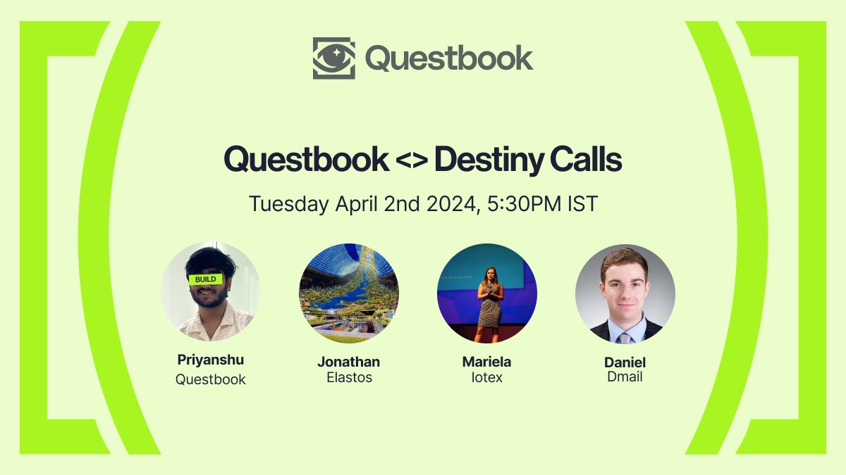 🚨Spaces Alert🚨 Join us tomorrow for an exclusive Twitter Space with @ElastosInfo to discuss our new grant program Density Call on Questbook and how it's accelerating the development of a user-controlled SmartWeb. Don't miss out, mark your calendars! 🗓️ : 2nd April, 2024 ⏳ :…
