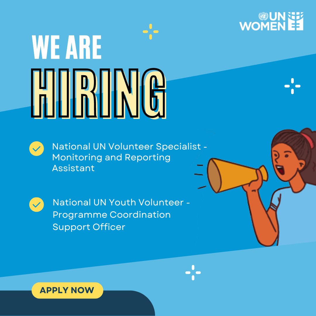 unwomenid's tweet photo. 📢Tertarik mendukung kerja-kerja monitoring dan evaluasi atau kerja-kerja koordinasi dan pelibatan orang muda untuk kesetaraan gender? @unwomenid membuka kesempatan untuk bergabung sebagai #UNVolunteers 👇
#UNtukIndonesia #WorkAtUN #Work4UN #GenderEquality #Relawan https://t.co/Am9i2AUe1L