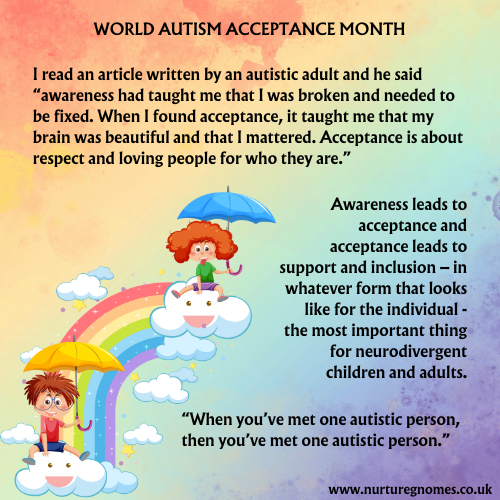 Tomorrow (2nd April) is #WorldAutismAwarenessDay #autismparent #actuallyadhd #autismawareness #autismacceptance #autisminclusion #inclusion