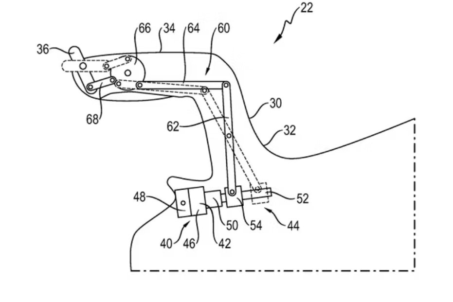 Inventia's tweet image. 992 GT3 RS DRS patent. The active aero rear spoiler mechanism is a work of art.