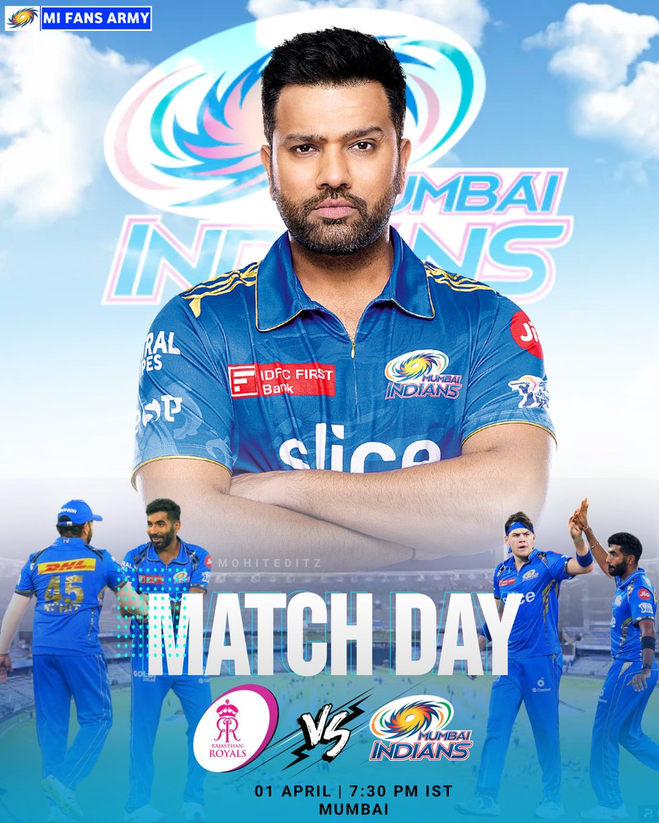 MATCH DAY #MIvsRR ...!!