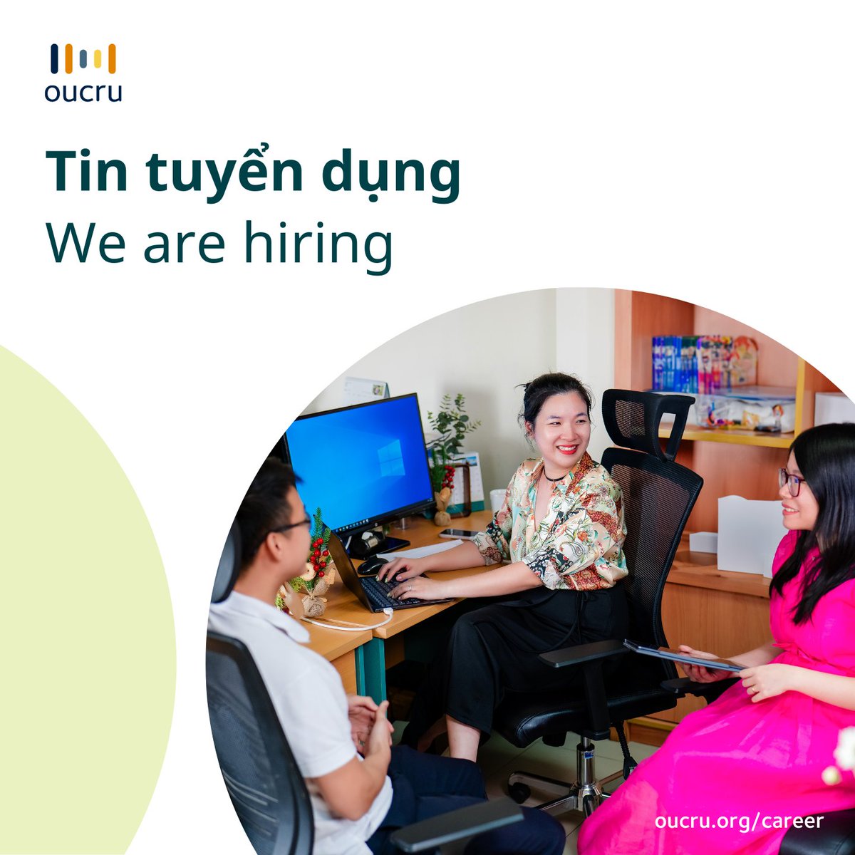 💥 Open positions: ‣ (HCMC) PCE Comms Manager ‣ (HCMC) Data Manager ‣ (HCMC) Research Assistant ‣ (HCMC) Lab Quality Monitor ‣ (Hanoi) Project Manager ‣ (Hanoi) Clinical Research Monitor ‣ (Hanoi - Post-doctoral) Health Economist 📌 Apply via: oucru.org/career/