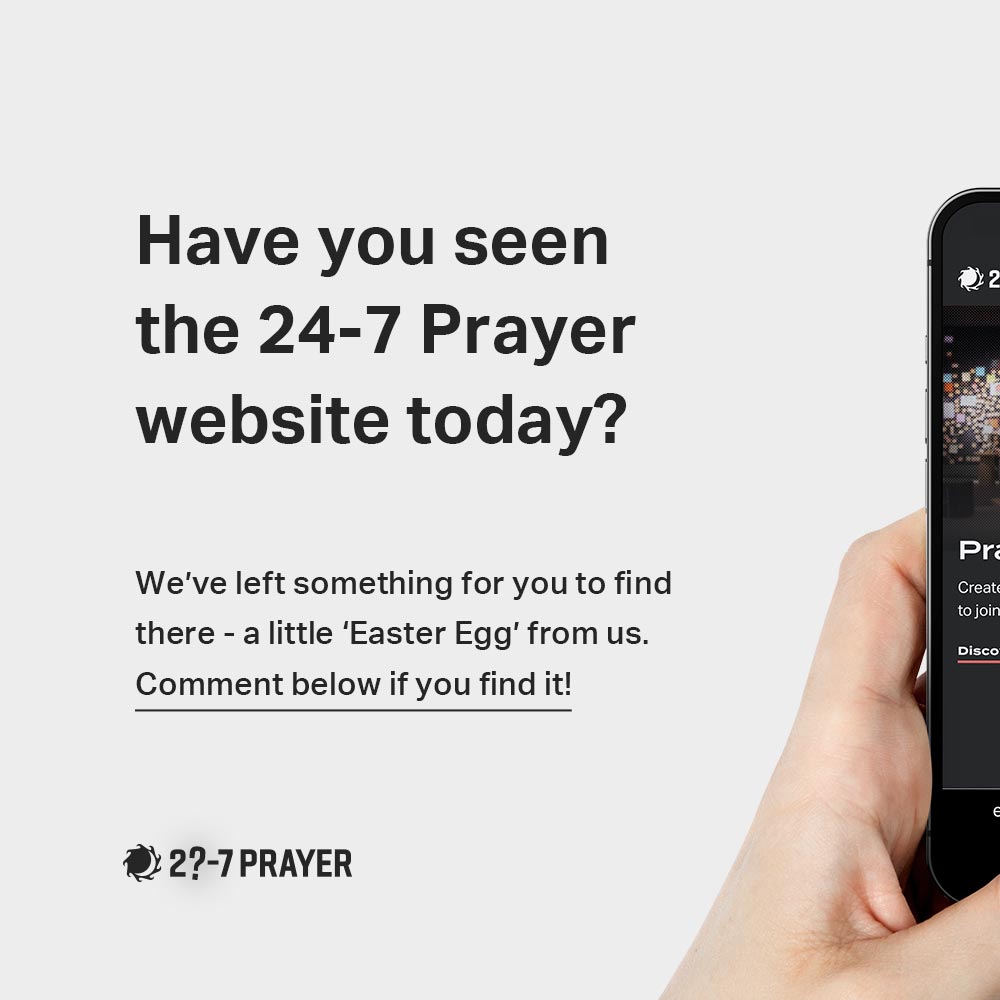 Is something different here? 🤔 To celebrate our 25th birthday, we've got an April Fools' surprise somewhere on the 24-7 Prayer website: ow.ly/A5jh50R5hnt Do you think you can spot it? If you stumble upon our hidden easter egg, comment to let us know you've found it!