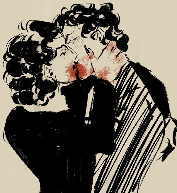 vamp4marie's tweet image. is it too early to post armanddaniel eating each others faces off