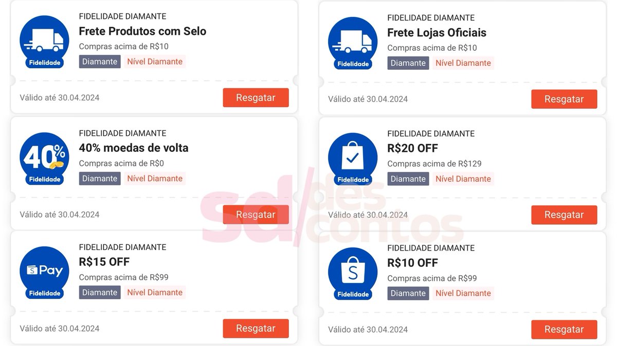 sddescontos's tweet photo. 😵 OLHA ISSOOOOO!! 😵
Acabaram de liberar MUITAS recompensas do Programa de Fidelidade Shopee
🥈🥇💎 PARA PRATA, OURO E DIAMANTE!!
🔥 RESGATE AQUI: https://t.co/stmu8gen4T
Melhor forma de começar o mês!!!
#CoberturaSD #ShopeeBR #ProgramaDeFidelidade https://t.co/7gKawVQk6y