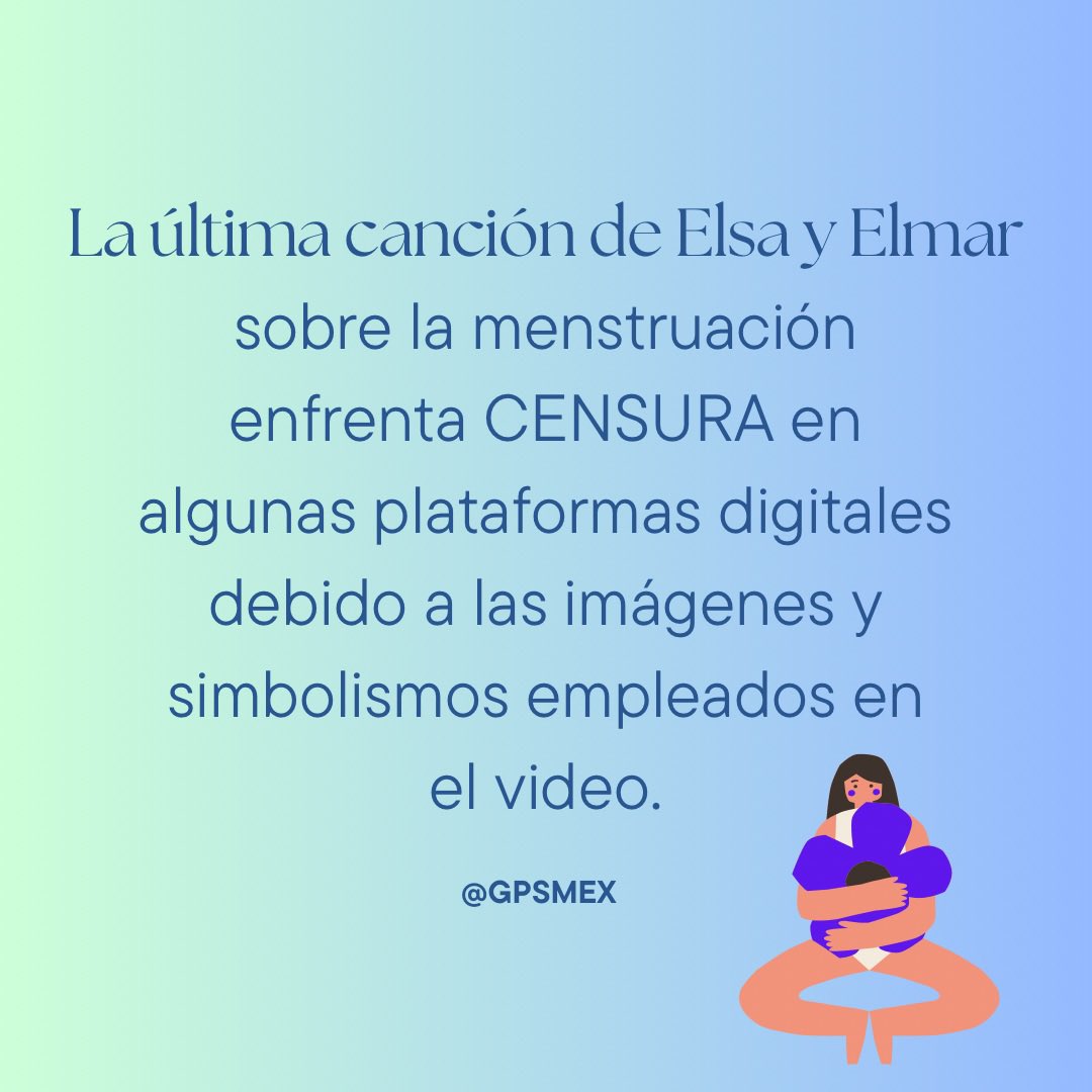 gpsorgmx's tweet photo. La nueva canción de @elsayelmar que aborda la menstruación enfrenta censura. 

Silenciar una canción o un video por sus mensajes explícitos para hablar de un tema por siglos estigmatizado obstaculiza la lucha por una menstruación digna, libre e incluyente. 

#elsayelmar https://t.co/sf1D58oyTq