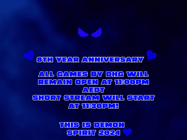 RblxDom's tweet photo. Hello People, Today is the official day of my 8th years anniversary on Roblox!!! Games will remain opening at 11PM AEDT and the short stream will start at 11:30PM to celebrate around the game for memorise and fun! https://t.co/wABCRV59Z1