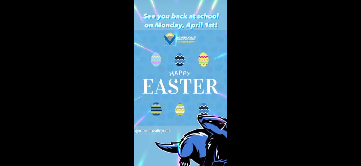 Happy Easter!
Reminder: We are back to school tomorrow, Monday, April 1st!
