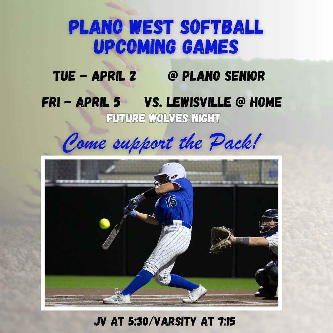 Come support Wolfpack Softball as we battle to stay on top in district!