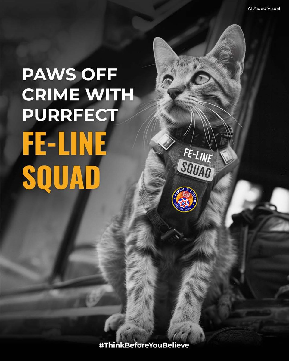 Don't let the cute faces fool you, our Fe-Line Squad is purr-tecting & serving like a boss! #AprilFools
