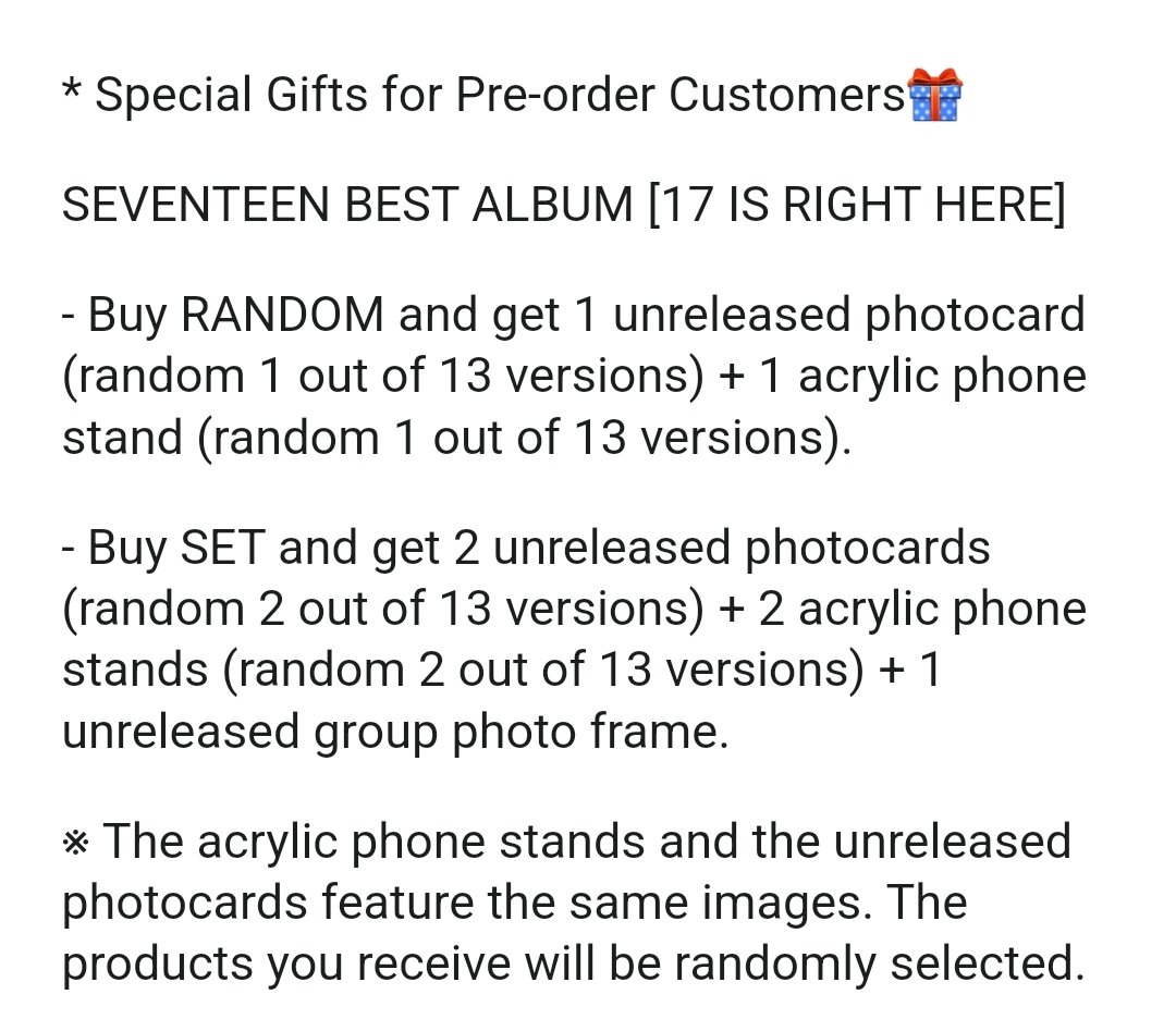 AichiTheLight2's tweet image. SEVENTEEN BEST ALBUM 17 IS RIGHT HERE PH GO Weverse Global

Please help RT 🙏🥹

Long DOP / RB Once on hand
Directly ordered from Weverse Global
Album only and POB only slots are limited.

Please read first before placing an order 🙏

Order Form: aichithelight.myshopify.com/products/17-is…

Price