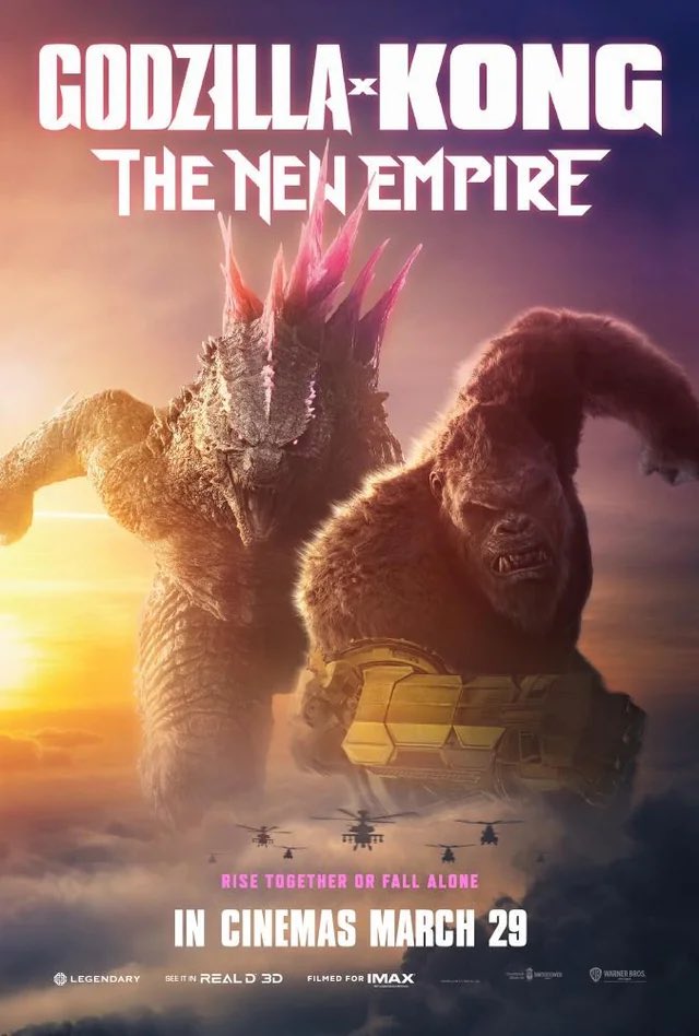 I hate to say this but I really enjoyed #GodzillaxKongTheNewEmpire 

It is easily the most fun installment of the entire franchise. Silly but fun.

It’s like they are starting a boyband of monsters, gathering for a dance-off.

#seewhatshow
