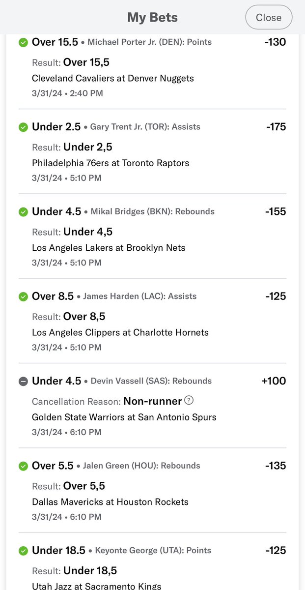 CloneFan1450's tweet photo. @CodyBrownBets @CodyBrownBets sheets served me well today, thanks dude! https://t.co/IxSorpAj4H
