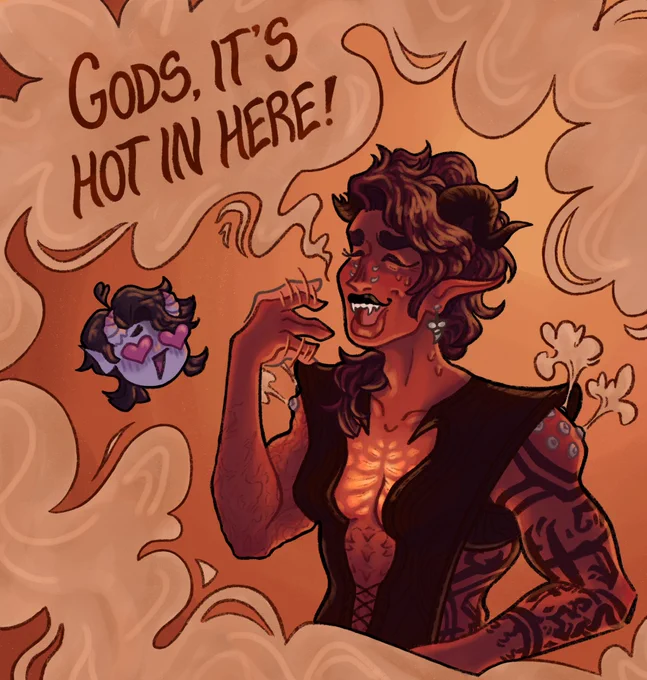 my wife ft stupid gay bard who utterly obsessed with her#karlach #bg3 