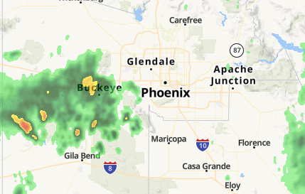 A look at the radar at 8:45pm. Another round of rain is moving into the West Valley. 

<a href="/StevenSarabiaTV/">Steven Sarabia</a> is tracking this for us tonight sarting at 9 on <a href="/azfamily/">azfamily 3TV CBS 5</a>