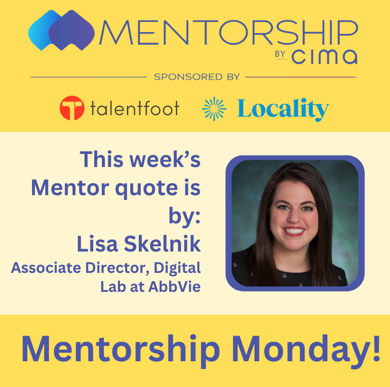 ChicagoIMA's tweet photo. “Just get the first job... you will have a lot of time for changes and flexibility in the job market. Getting started in figuring out things you like/don't like in a role, employer, colleagues, etc. will continue to guide you toward better suited opportunities."
 -Lisa Skelnik https://t.co/bHfxPeFd3w