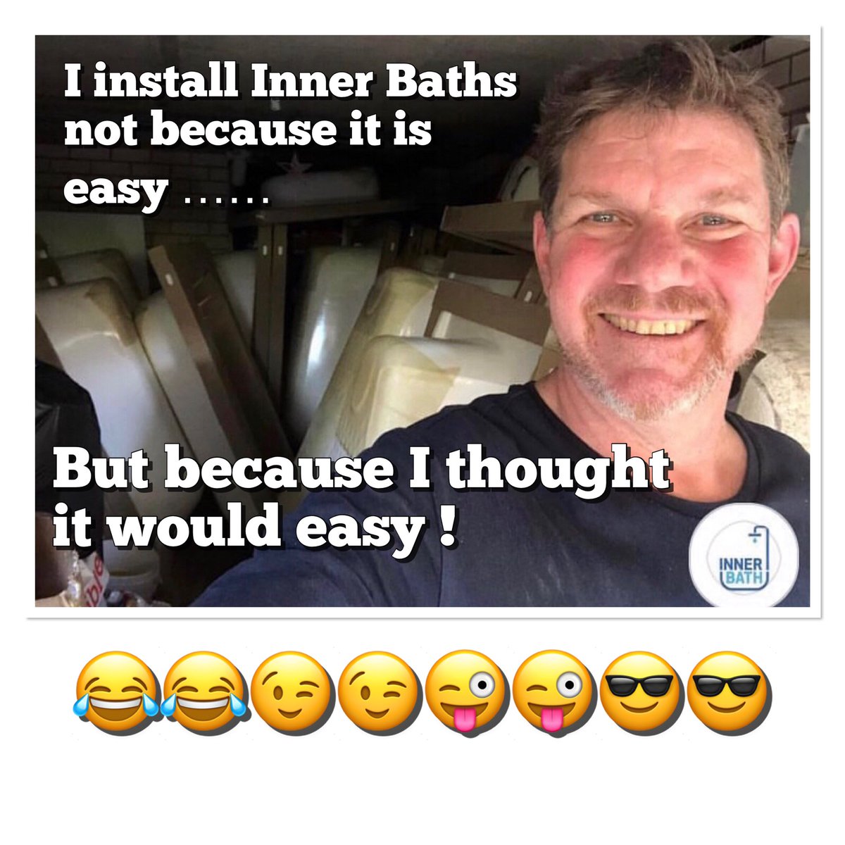 I install Inner Baths not because it is easy ………. But because I thought it would be easy ……. doh !!!!!!  😜😜😜😉😉😂😂😂😎😎

#innerbathit #chooseinnerbath #innerbathsydneyau #installaninnerbath #innerbath #innerbathsydney #bathboss #funtimes