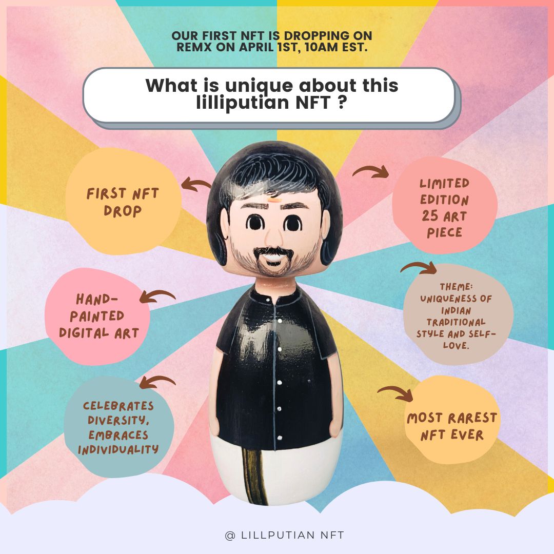 🚀 Dive into a world of mini treasures! 🎉 LILLIPUTIAN NFT 🔥LAUNCHING TODAY at 10am EST🔥 on @remx_xyz platform. Celebrate diversity and embrace individuality with this unique collection. Don't miss out! Link in bio. #LILLIPUTIAN #NFTlaunch  #EmbraceIndividuality #REMXplatform