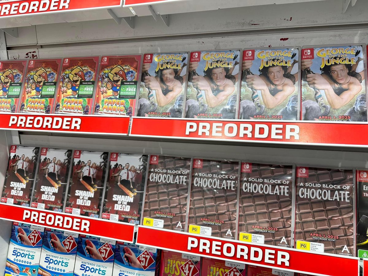 drowningthunder's tweet photo. April Fool’s Day at EB Games never disappoints. https://t.co/fvCEjpnWfR