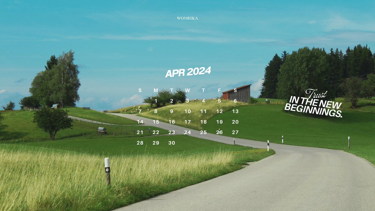 hello 𓀪 april 2024 wallpapers ⋮ desktop, iPad, iPhone / android + more ; gdrive (hd) below 🧵 ! classic ver. nature ver.