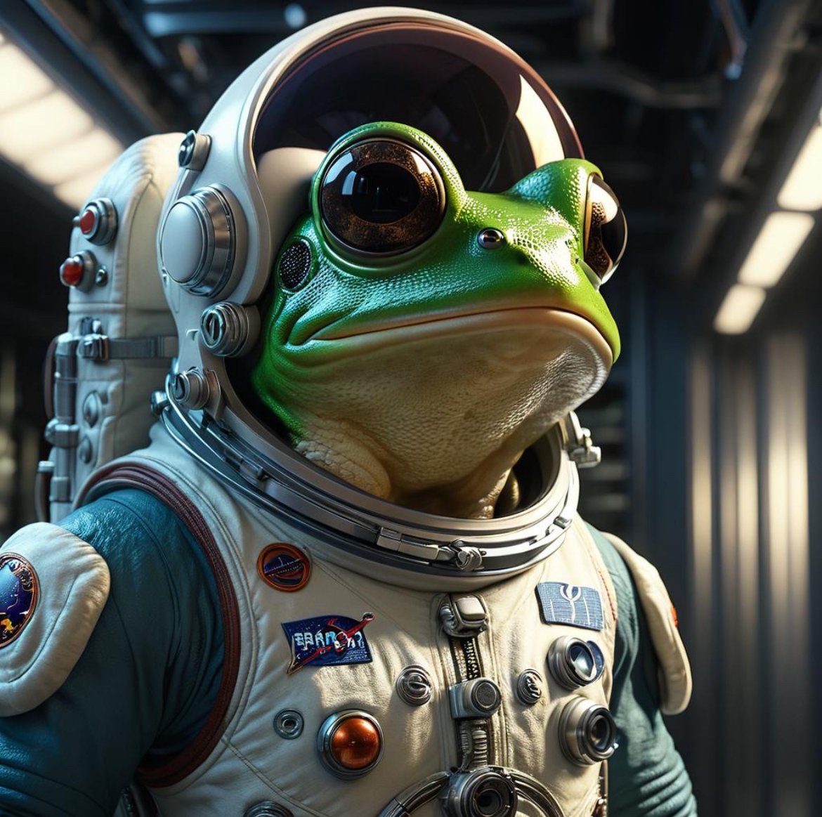 TheMoonForg's tweet image. they asked forg if he was ready. through restrained laughter he suited up and said "send it"

$mforg boi 🌑🐸