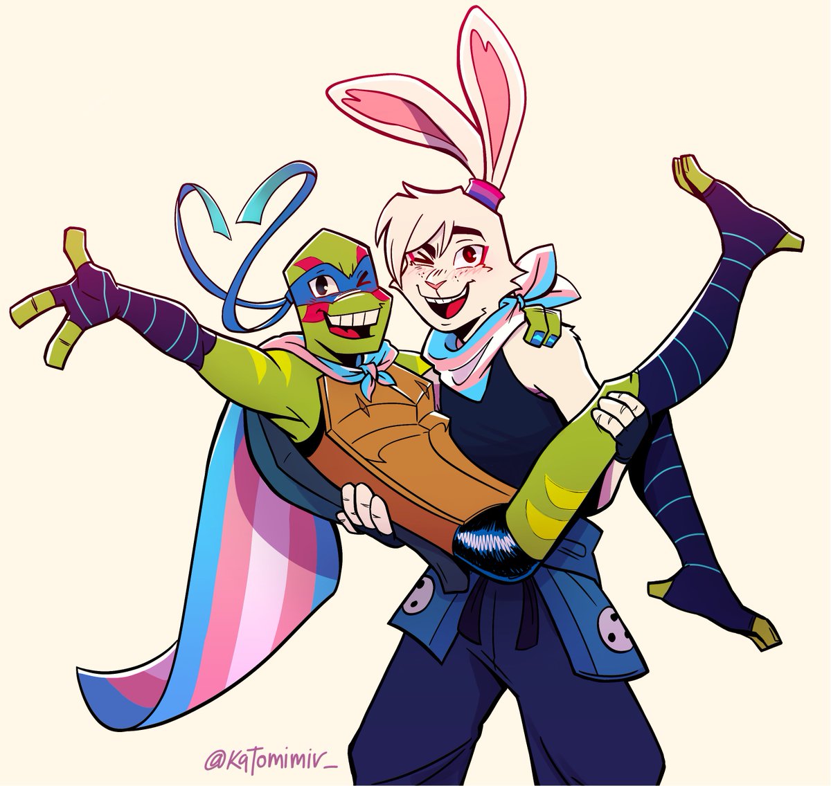a late but present for the #TransVisibilityDay !!!!1 it's their day just rushed this bc its just them and I couldn't leave them out #leosagi #rotttmnt #saverottmnt