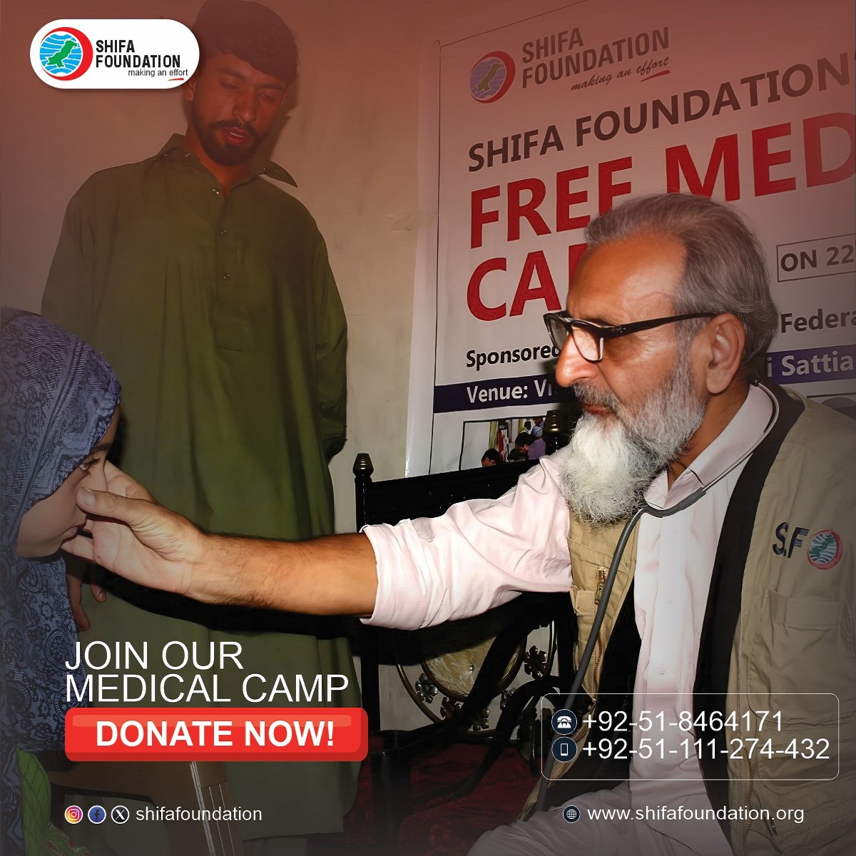 Transforming lives, one donation at a time! Join us in supporting Shifa Foundation's mission to provide vital medical treatment to the underserved. Your generosity brings healing and hope to those in need. For Donation, visit our website, shifafoundation.org #MedicalAid