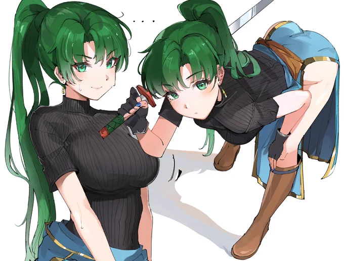 Ayo who is drawing all these characters with green hair holy shit 