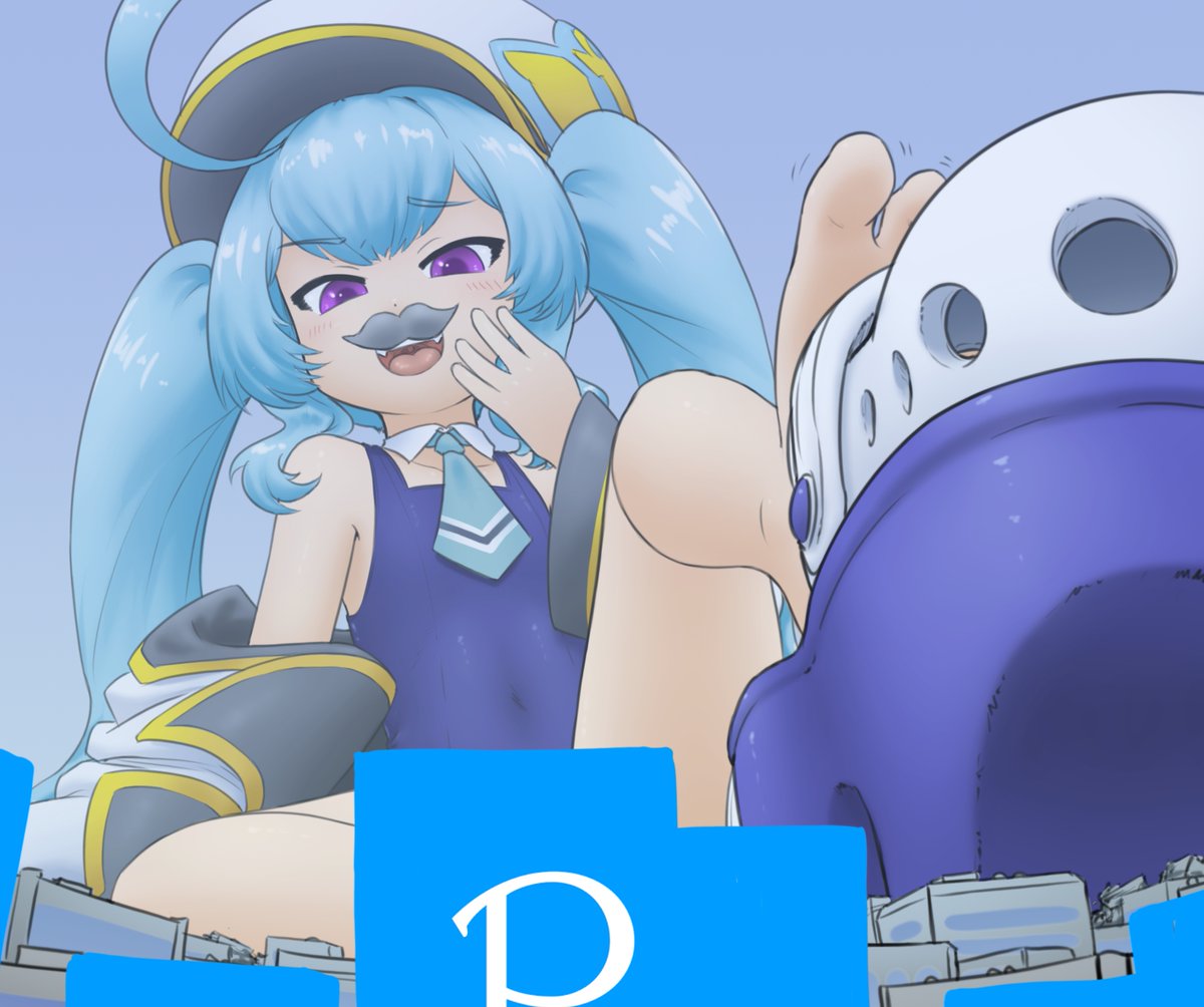 it looks like #AzurLane's Anson isn't done causing trouble yet >w> those big goofy crocs are too much fun to draw inkbunny.net/s/3288599 pixiv.net/en/artworks/11…