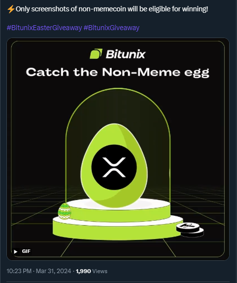 zycycy's tweet image. HAPPY EASTER ! 
@XfeitanRDG @tracer @MineOmegacoin

#BitunixEasterGiveaway #BitunixGiveaway