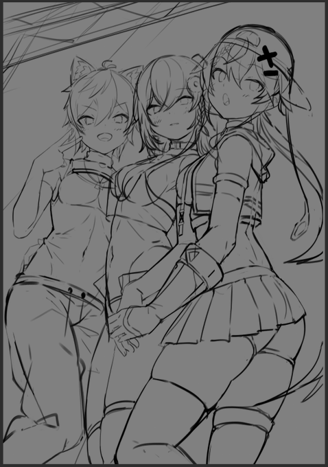 後学のために受けた依頼だったけど、とんでもない手間かかりそうでラフの段階で疲れてる 