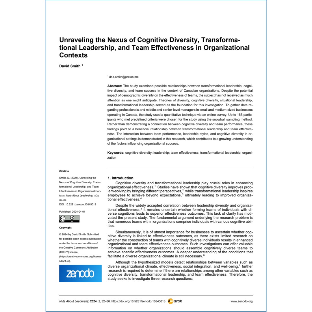 Is there any relationship between transformational leadership and team effectiveness? A new study addresses this question.

wp.me/pc7Da5-1eD

#CognitiveDiversity #Leadership #Organization #Research #TeamEffectiveness #TransformationalLeadership