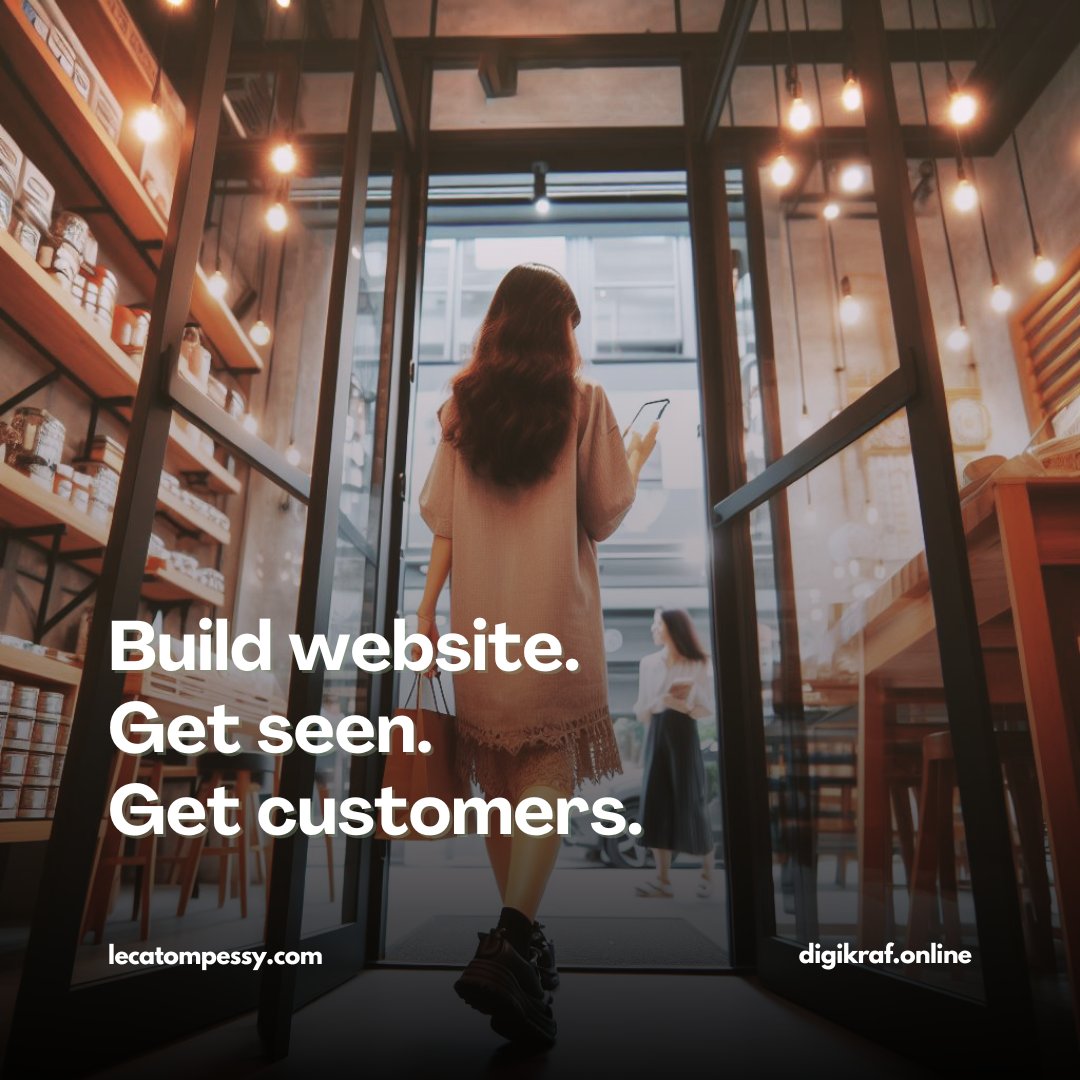 'Build a website. Get seen. Get customers.' adalah 3 konsep kami untuk memperkuat bisnis online dan brand Anda di era digital ini.

#websitedesign #websiteconcept #websitedevelopment #umkm #websitedesigner #buatwebsite #situsweb