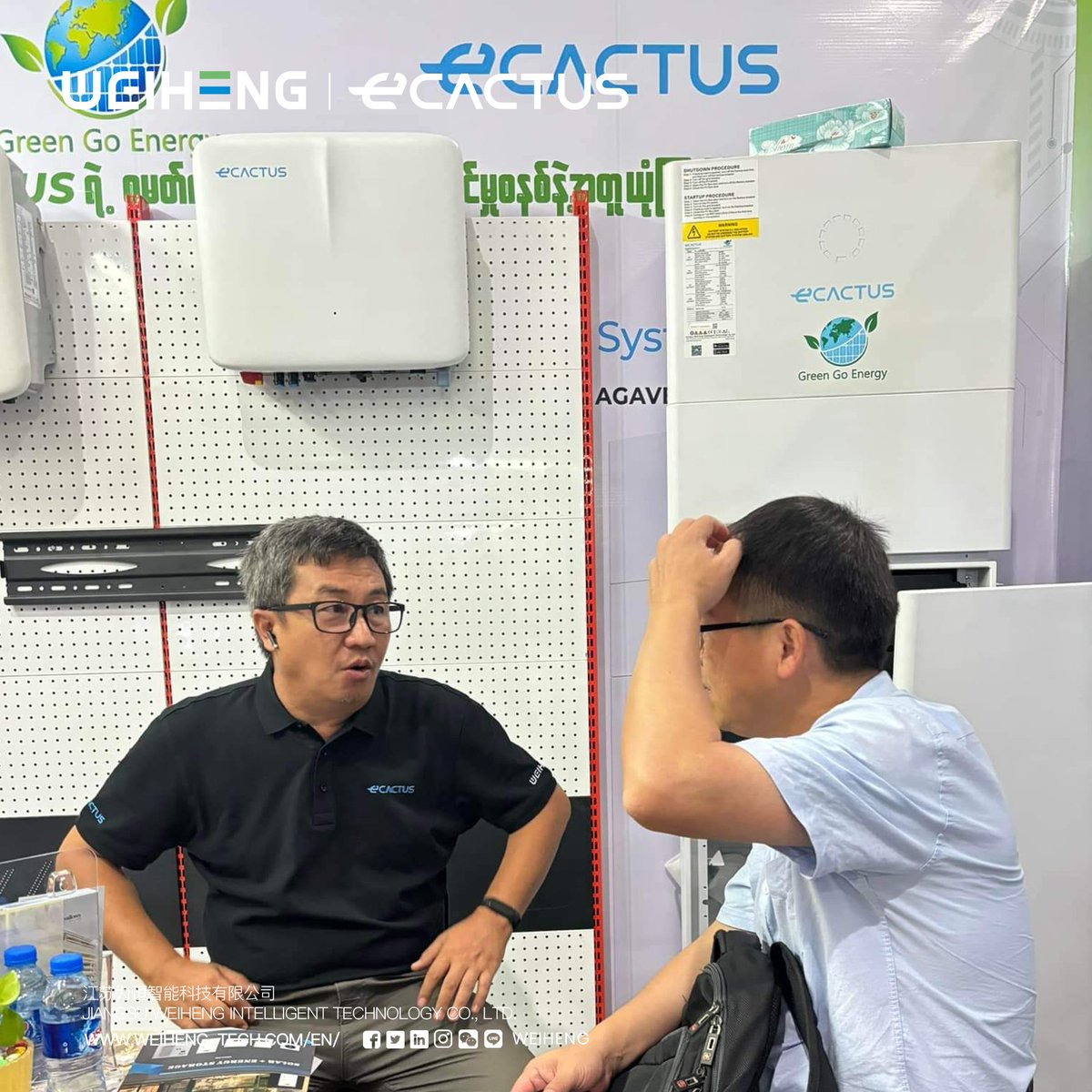Just back from our latest adventure in hashtag#Myanmar! 🎉 Our ECACTUS home energy storage brand and our fantastic partner Green Go Energy lit up the scene with our home energy storage all-in-one machines and hybrid inverters. The buzz at the event was electrifying!