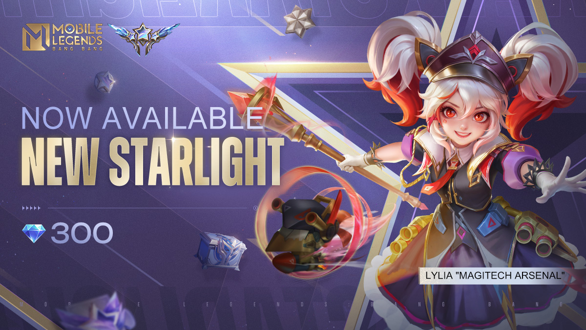April StarLight is now available! The exclusive skin - Lylia 'Magitech Arsenal' is now within your reach for just 300 Diamonds!

#MobileLegendsBangBang
#MLBBNewSkin