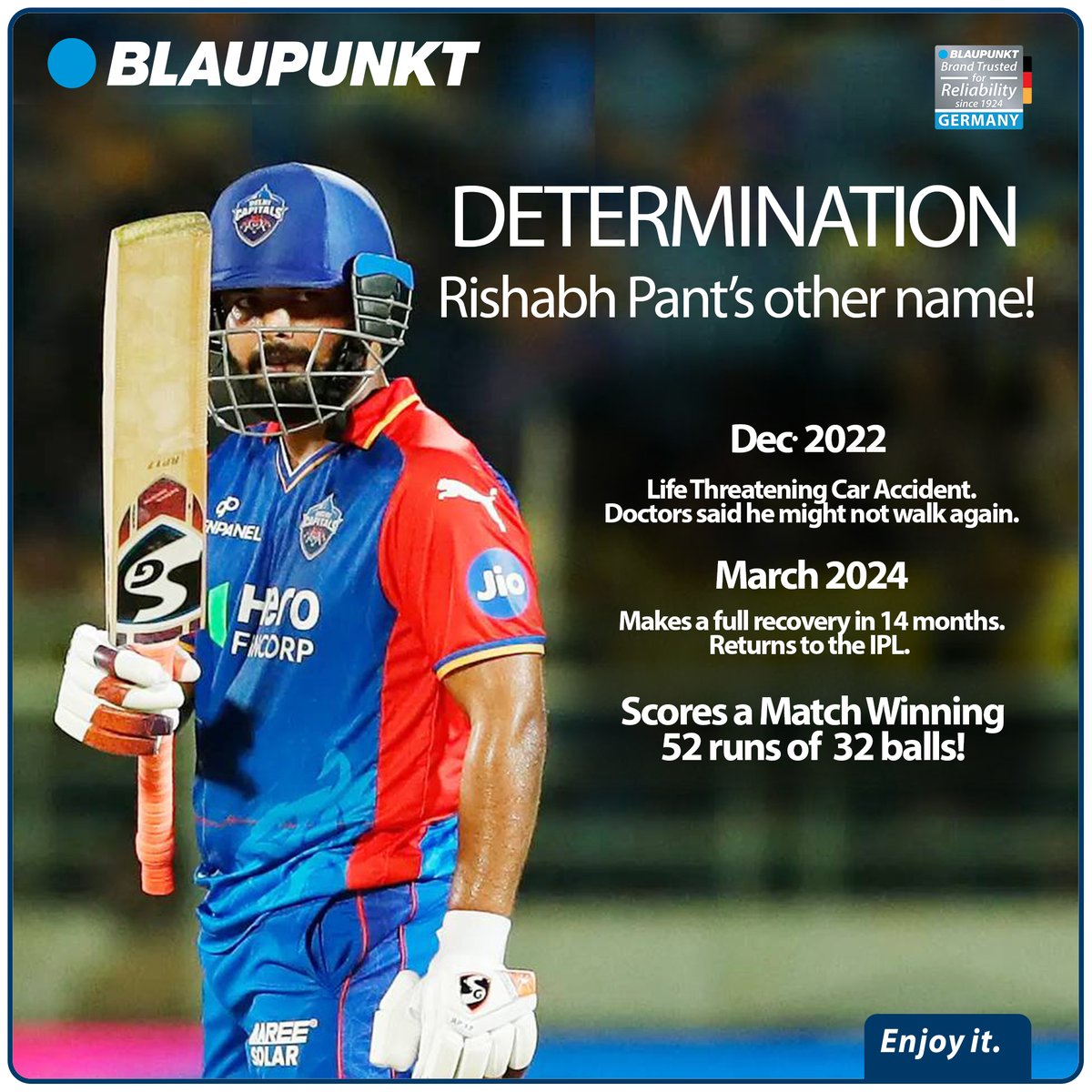 What a comeback! From being told he might not walk again after a serious car accident to making a full recovery faster than any doctor could expect. @RishabhPant17 got back onto the highest level of the #game in just 14 months. And now is playing match #winning knocks. You just…