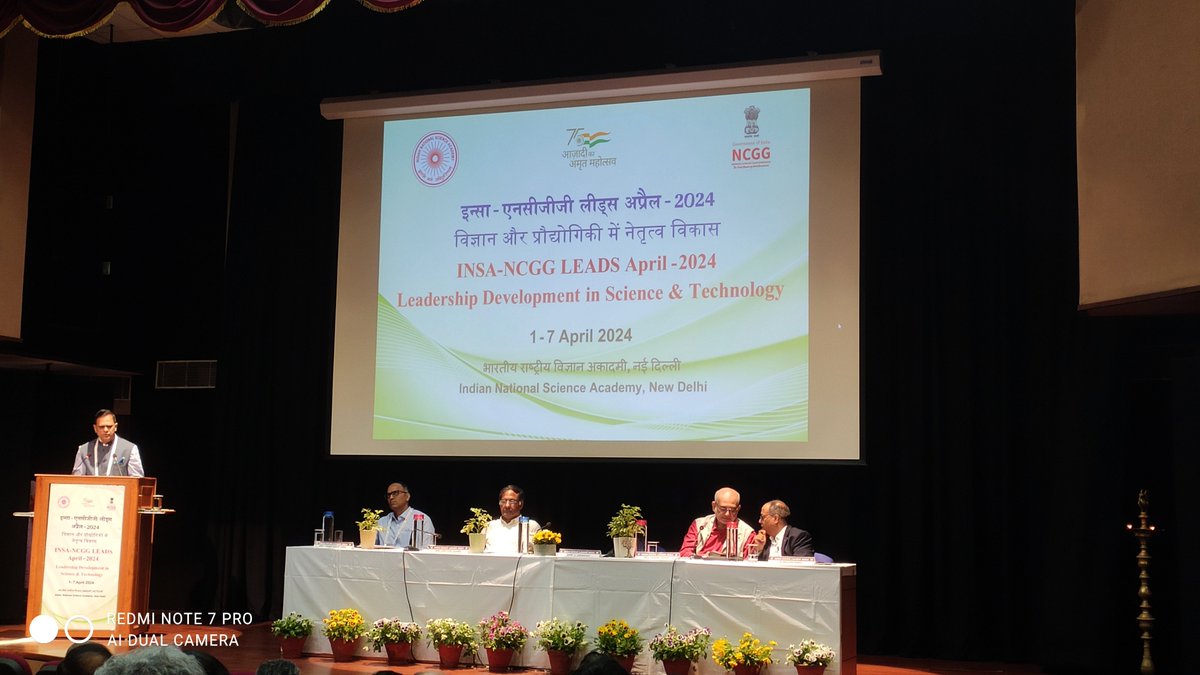 Shri V Srinivas, Secretary DARPG & Director General NCGG, Chief Guest of the inaugural session of the second batch of LEADS April-2024 has delivered his address in this morning at INSA Auditorium. @ncgg