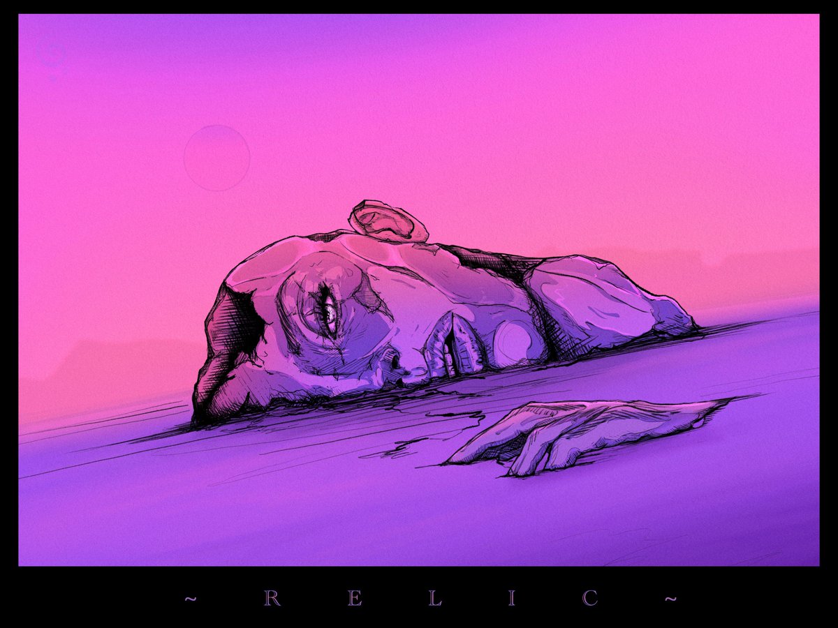 🖤💜!NEW ART DROP!🩷🖤

RELIC is now available on <a href="/exchgART/">Exchange Art</a>. The second piece in my 'nova genesi' series. My second ever mint on SOL. 

Reserve is 4.5 SOL. Link in thread. 
gm 💜🩷🖤