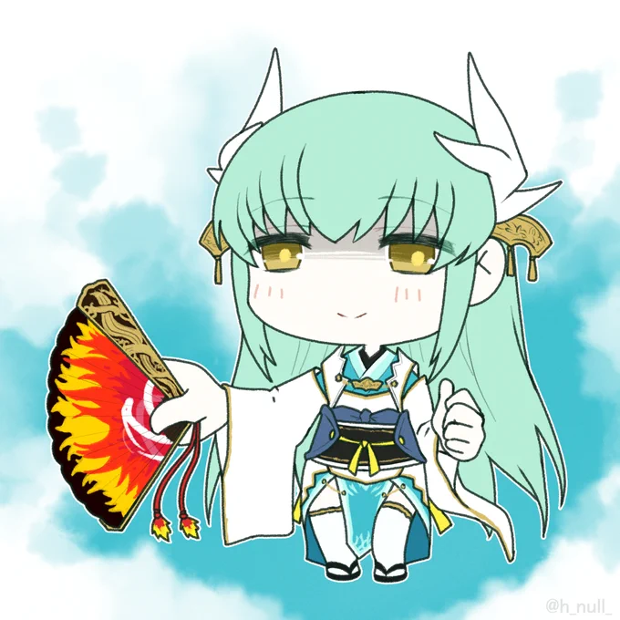 No.56 清姫   #FGO #FGOミニキャラ番号順に描く嘘絶対に許さないウーマン。順番的にエイプリルフールの今日投稿になるのはたぶん運命だった…逃げろ安珍様。 