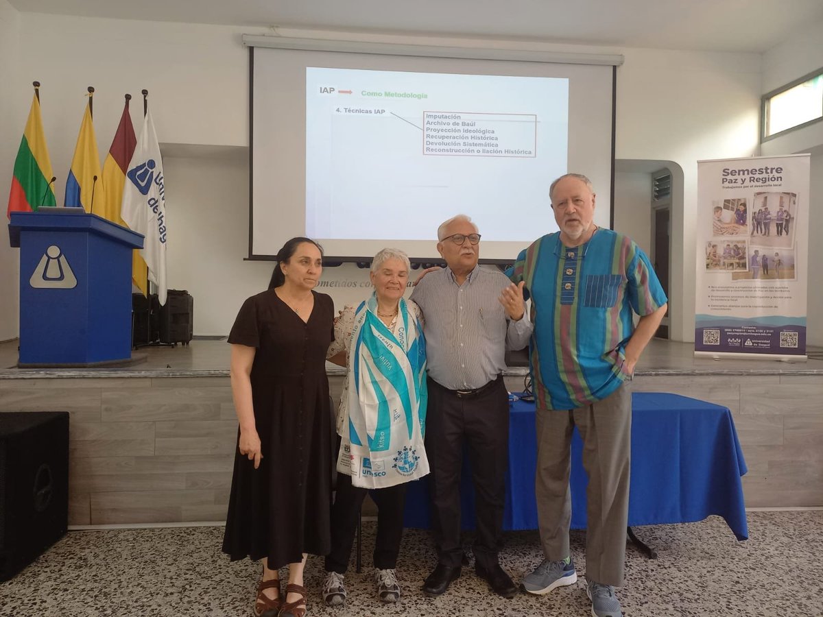 UNESCOchairCBR's tweet photo. Drs. @RTandon_PRIA and @buddhall, UNESCO Co-Chairs convened first residency of second cohort of of professors to learn #CommunitybasedParticipatoryResearch as a part of reform process to make University socially responsible & relevant to Tolima
@UniIbague #IndigenousWisdom
🧵2/8 https://t.co/fTYUTiMswx