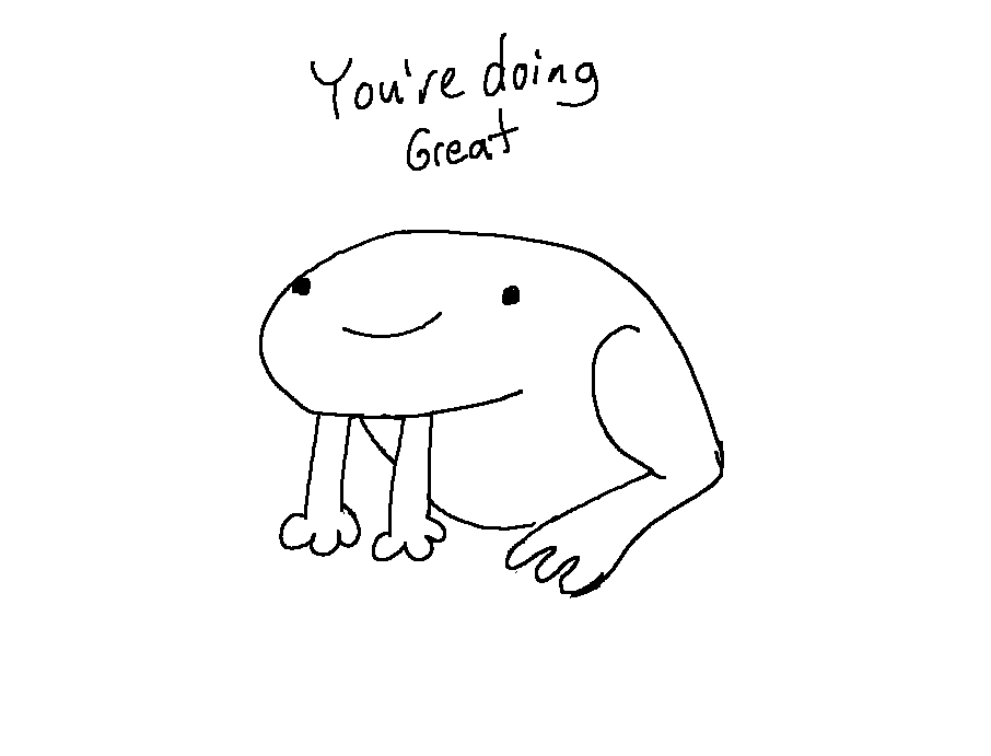 Libraryofcharac's tweet image. #Libraryfools 6pm!

You&apos;re doing great :)
(My favorite drawing of a frog I made lol)
#Ocart #aprilfools2024
