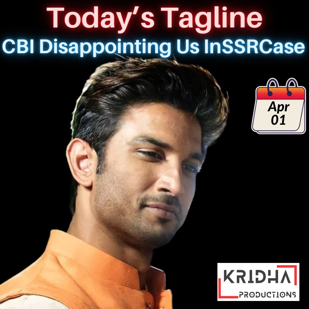 CBI Disappointing Us InSSRCase -Today's Tagline @withoutthemind @divinemitz