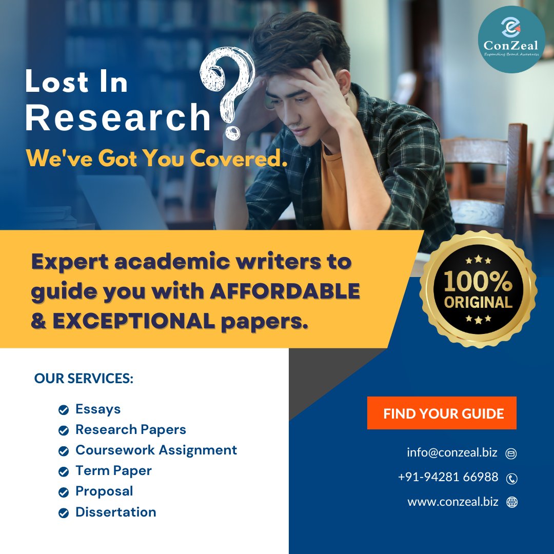 ConZeal's tweet image. Struggling with academic papers? Get our professional academic writing services and avoid burnout! 🔥
#academicwriting #academicassignments #academicwritingservices #assignmenthelp #assignmentwriting #managementstudies #assignment #assignmenthelp #reportwriting #conzeal